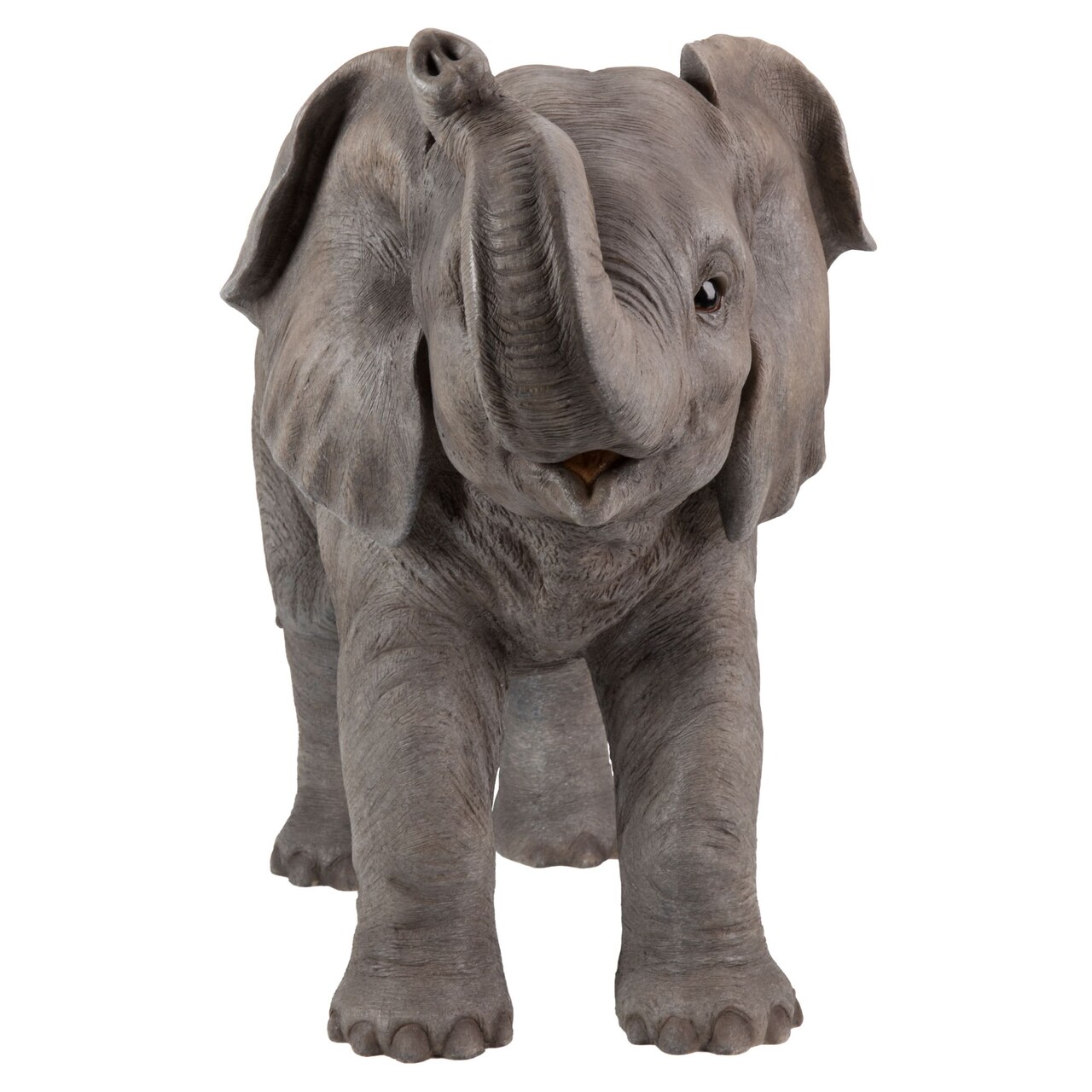 Hi-Line Gifts 26.75" Mink Regal Pose Elephant Outdoor Garden Statue